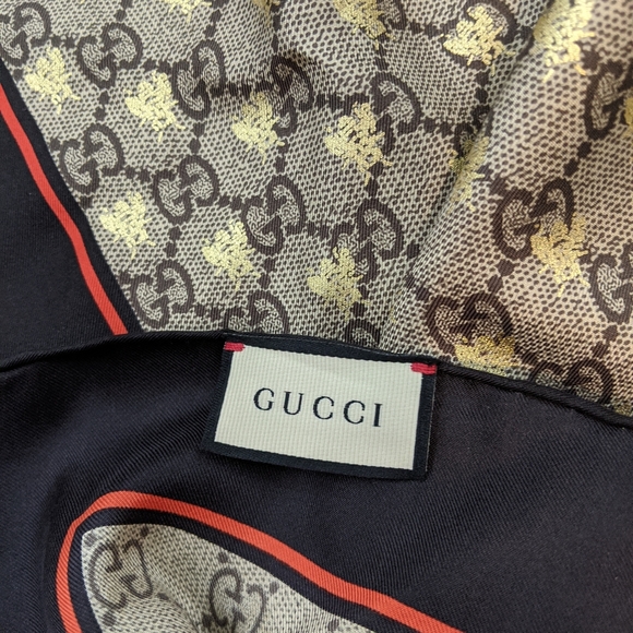 gucci bee scarf silk